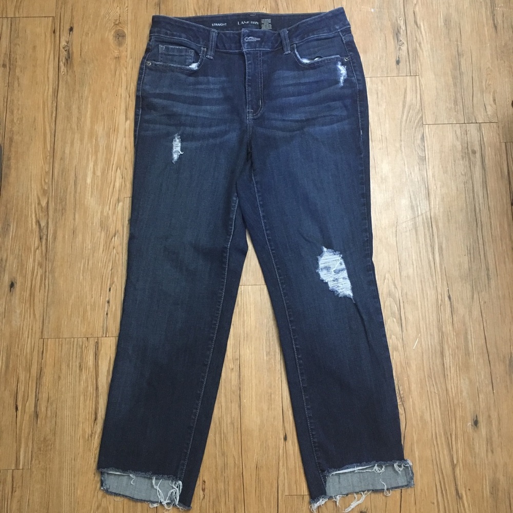 Lane Bryant Distress Straight leg Ankle Jeans